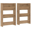 Vidaxl schoenenkast 2 pcs artisan eiken 60 x 18 x 90 cm bewerkt hout
