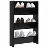 Scarpiera VidaXL con ripiano rovere nero 60 x 18 x 90 cm in MDF