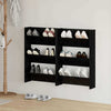 Scarpiera Vidaxx 2 pezzi rovere nero 60 x 18 x 90 cm in MDF