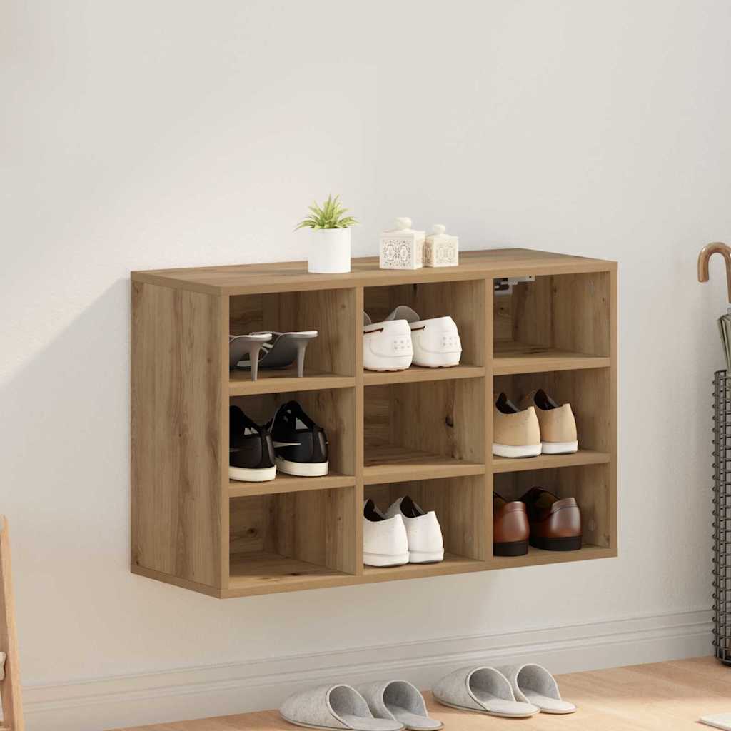 Vidaxx zapatero artesanal roble 77,5 x 30 x 51 cm madera contrachapada
