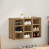 Vidaxl schoenenkast artisan eiken 77,5 x 30 x 51 cm bewerkt hout