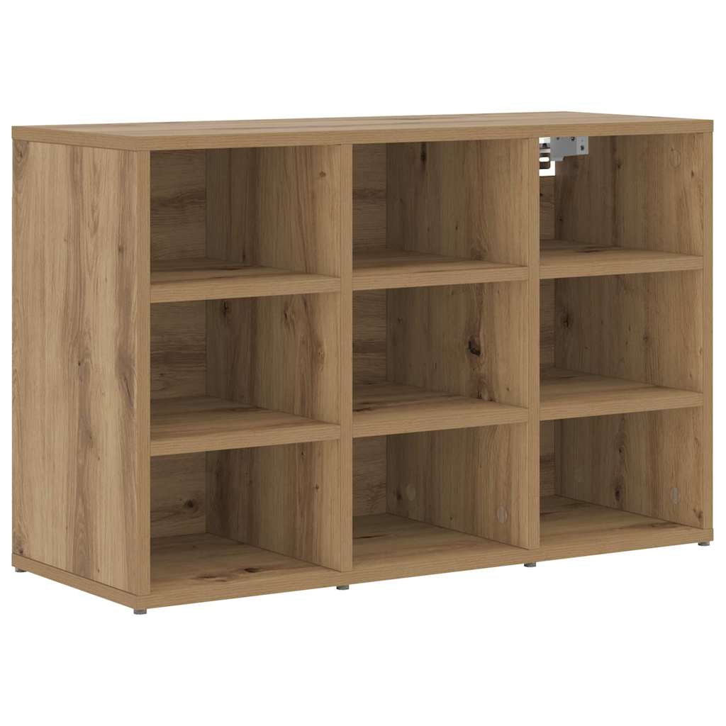 Vidaxl schoenenkast artisan eiken 77,5 x 30 x 51 cm bewerkt hout