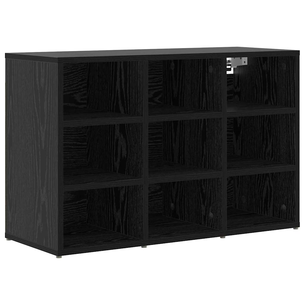 Zapatero Vidaxl roble negro 77,5 x 30 x 51 cm madera contrachapada