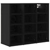 Vidaxxl zapatero roble negro 77,5 x 30 x 67 cm madera contrachapada