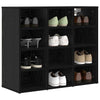 Vidaxxl zapatero roble negro 77,5 x 30 x 67 cm madera contrachapada