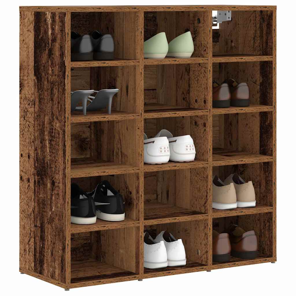 Vidaxx scarpiera con ripiano in legno vecchio 77,5 x 30 x 83,5 cm legno composito