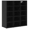 Vidaxl schoenenkast zwart eiken 77,5 x 30 x 83,5 cm bewerkt hout