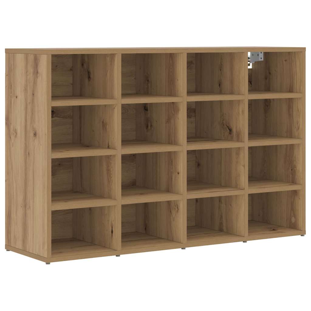 Vidaxl schoenenkast artisan eiken 103 x 30 x 67 cm bewerkt hout