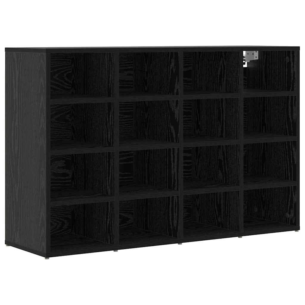 Vidaxl schoenenkast zwart eiken 103 x 30 x 67 cm bewerkt hout