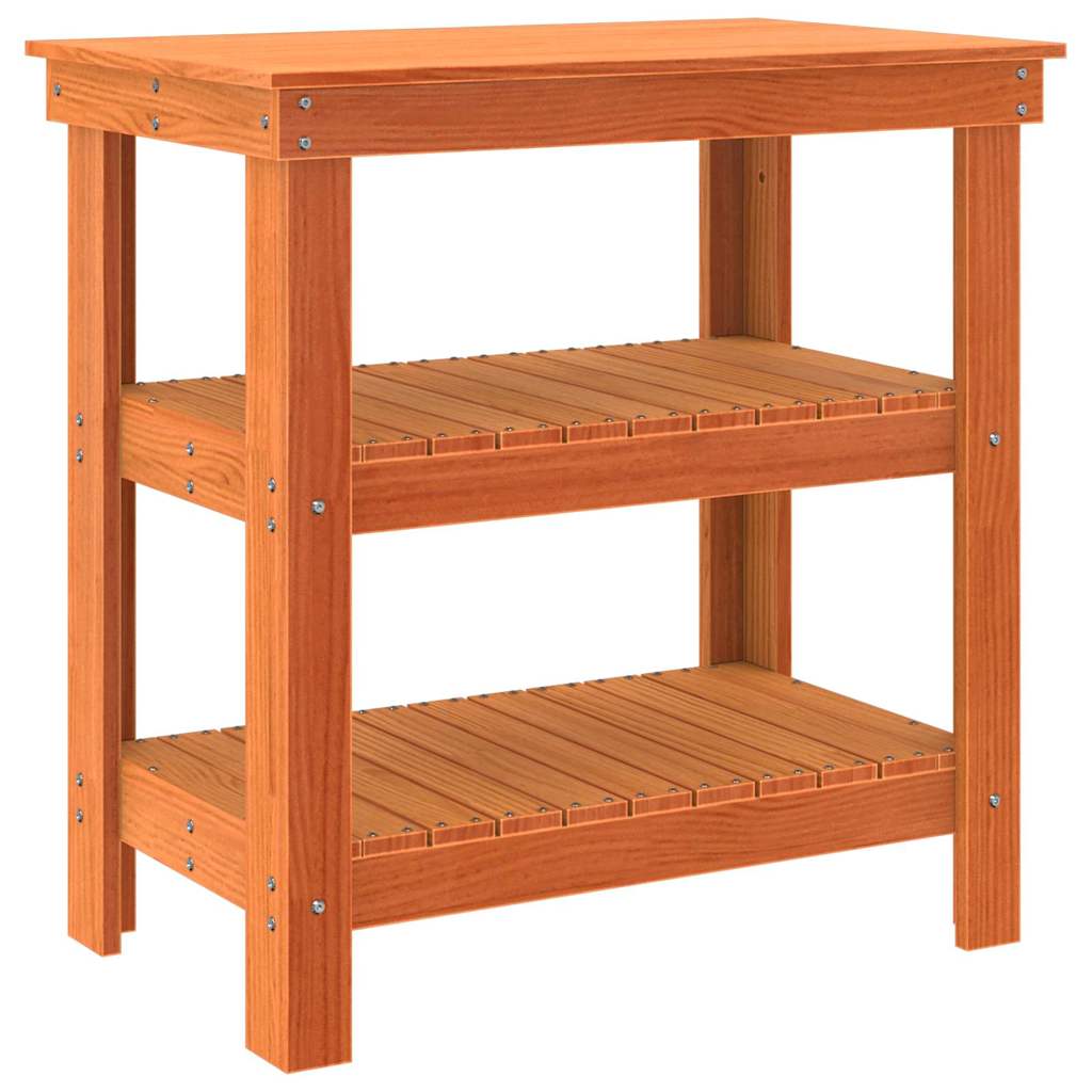 Vidaxl werkbank wasbruin 78,5 x 50 x 80 cm massief grenenhout