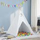 Tenda teepee Vidaxl bianca 120 x 120 x 150 cm tessuto e plastica