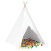 Tenda teepee Vidaxl bianca 120 x 120 x 150 cm tessuto e plastica