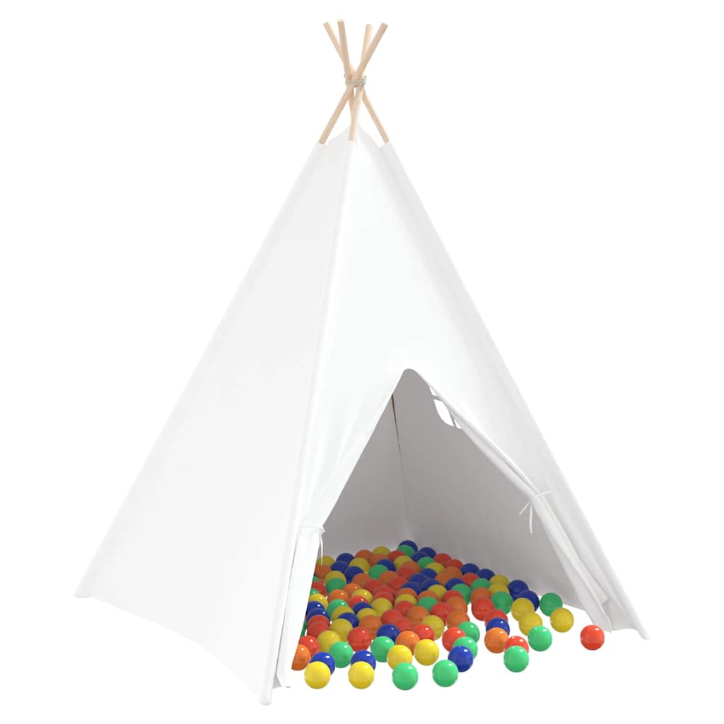 Tenda teepee Vidaxl bianca 120 x 120 x 150 cm tessuto e plastica