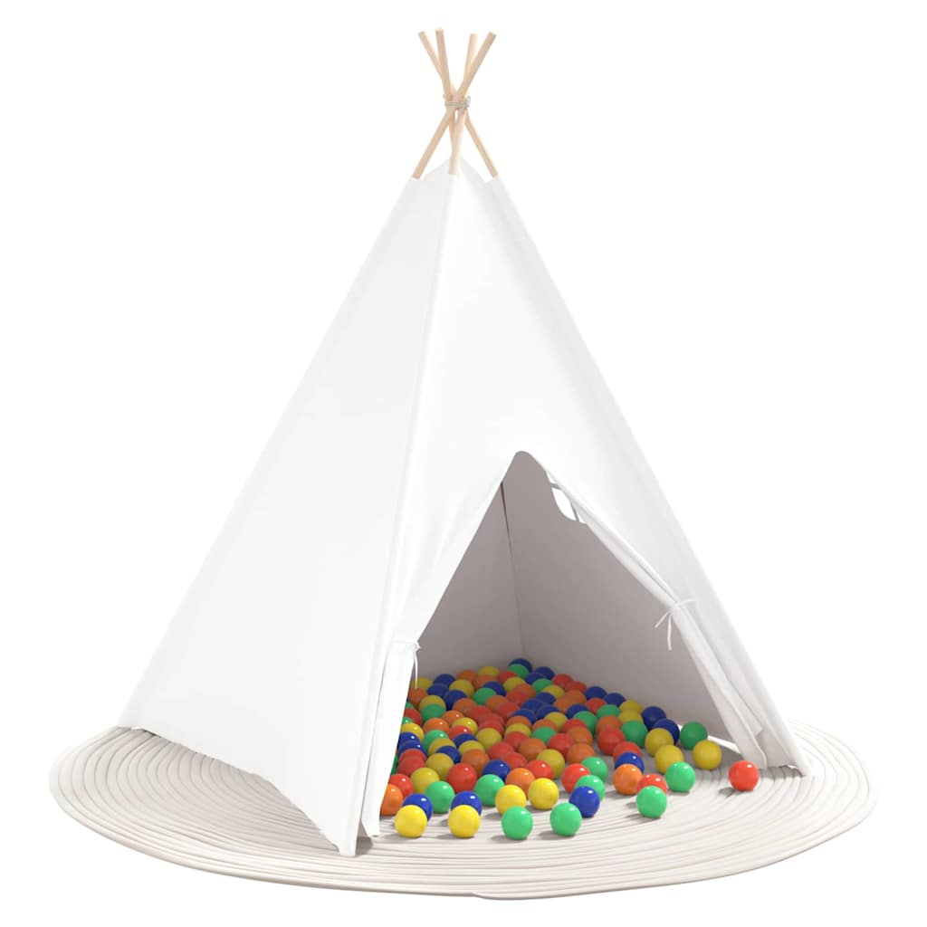 Tenda teepee Vidaxl bianca 120 x 120 x 150 cm tessuto e plastica