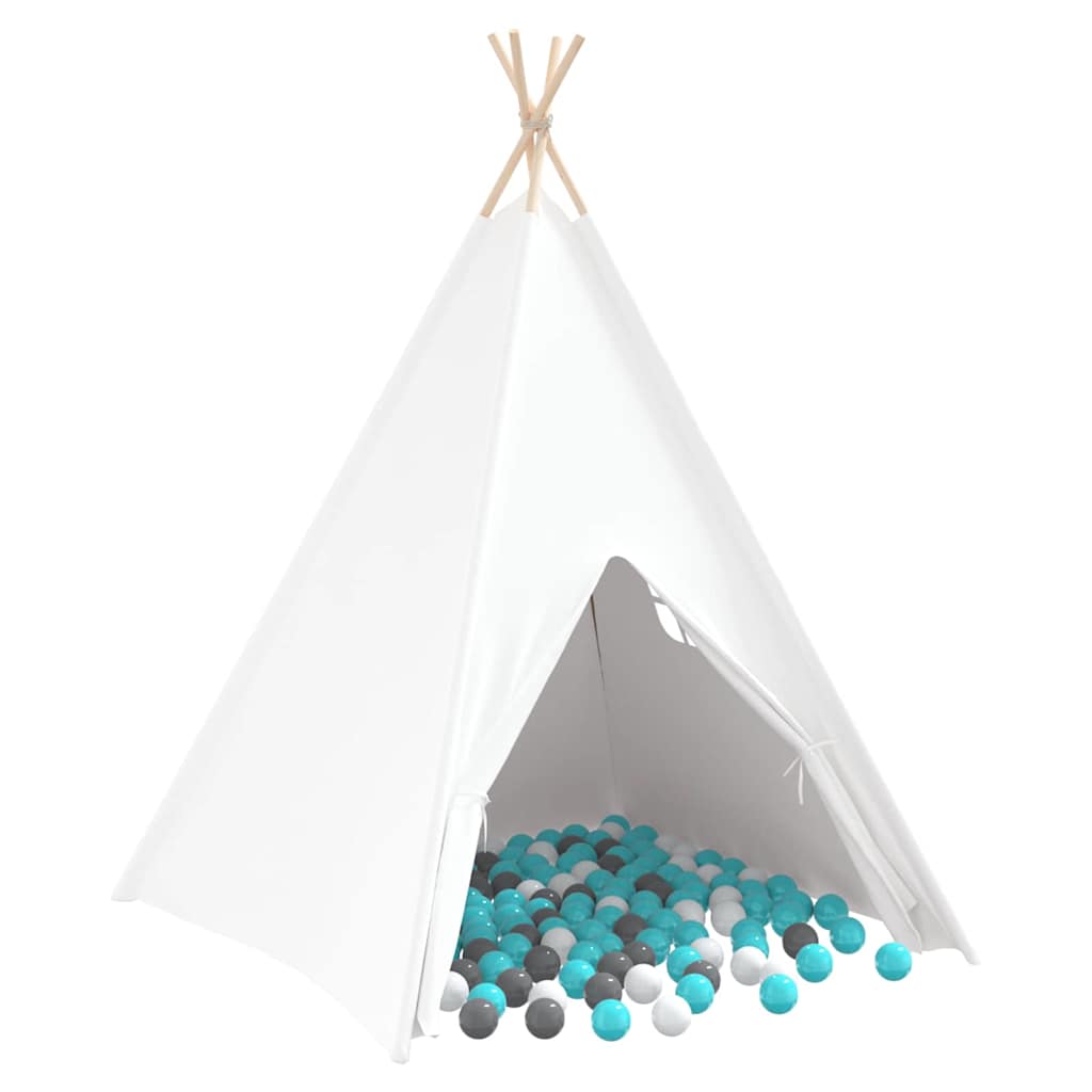 Tenda teepee Vidaxl bianca 120 x 120 x 150 cm tessuto e plastica