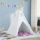 Tenda teepee Vidaxl bianca 120 x 120 x 150 cm tessuto e plastica