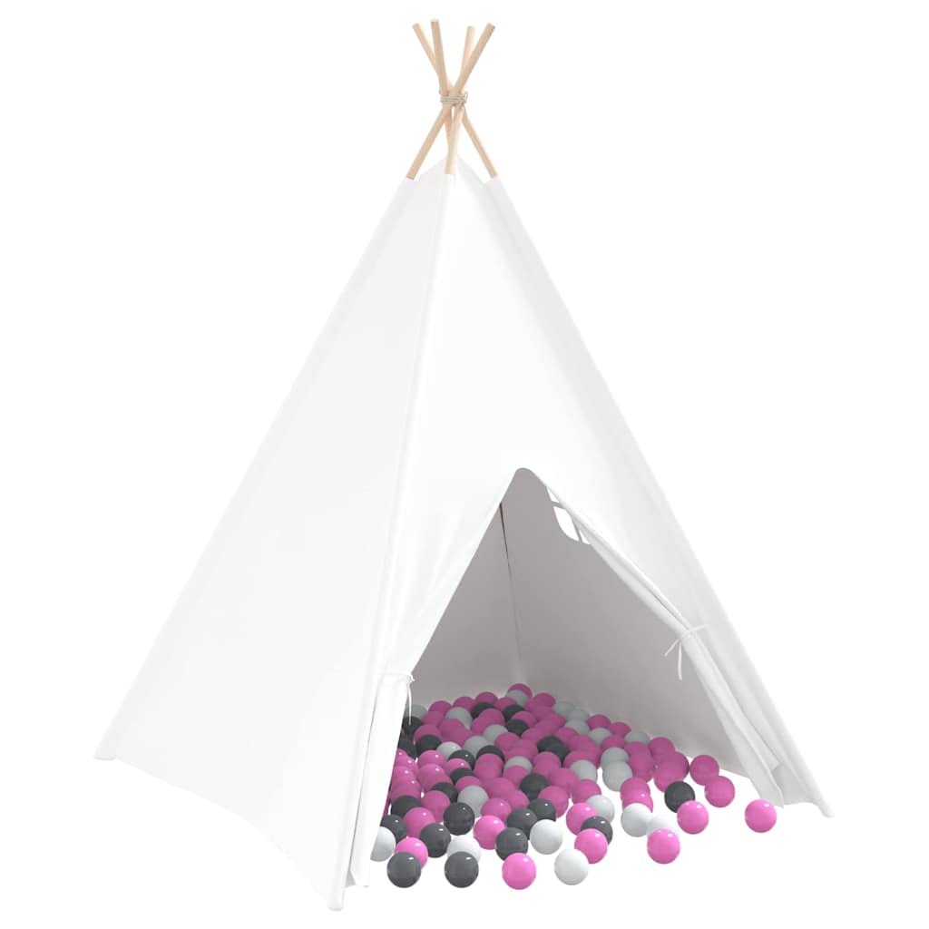 Tenda teepee Vidaxl bianca 120 x 120 x 150 cm tessuto e plastica