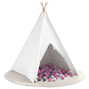 Tenda teepee Vidaxl bianca 120 x 120 x 150 cm tessuto e plastica
