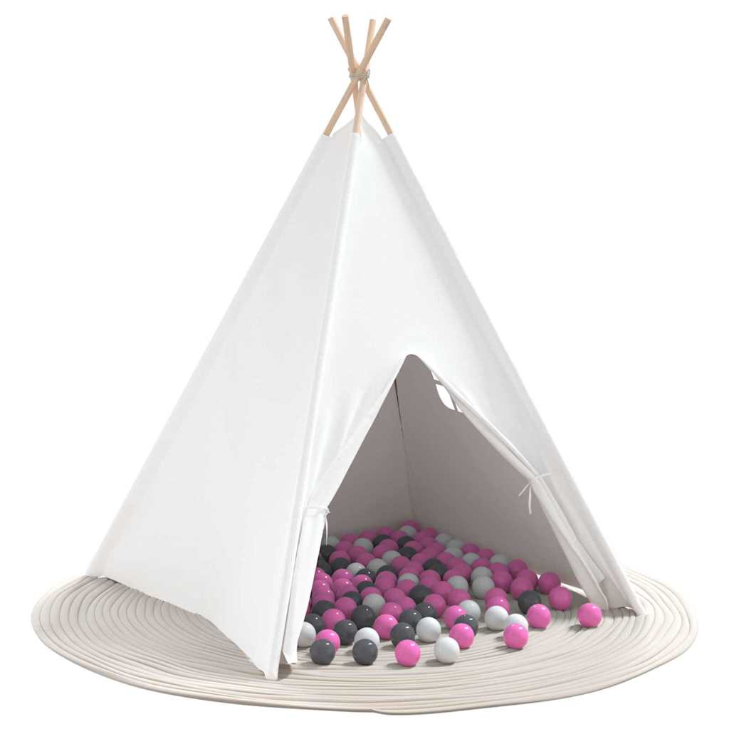Tenda teepee Vidaxl bianca 120 x 120 x 150 cm tessuto e plastica