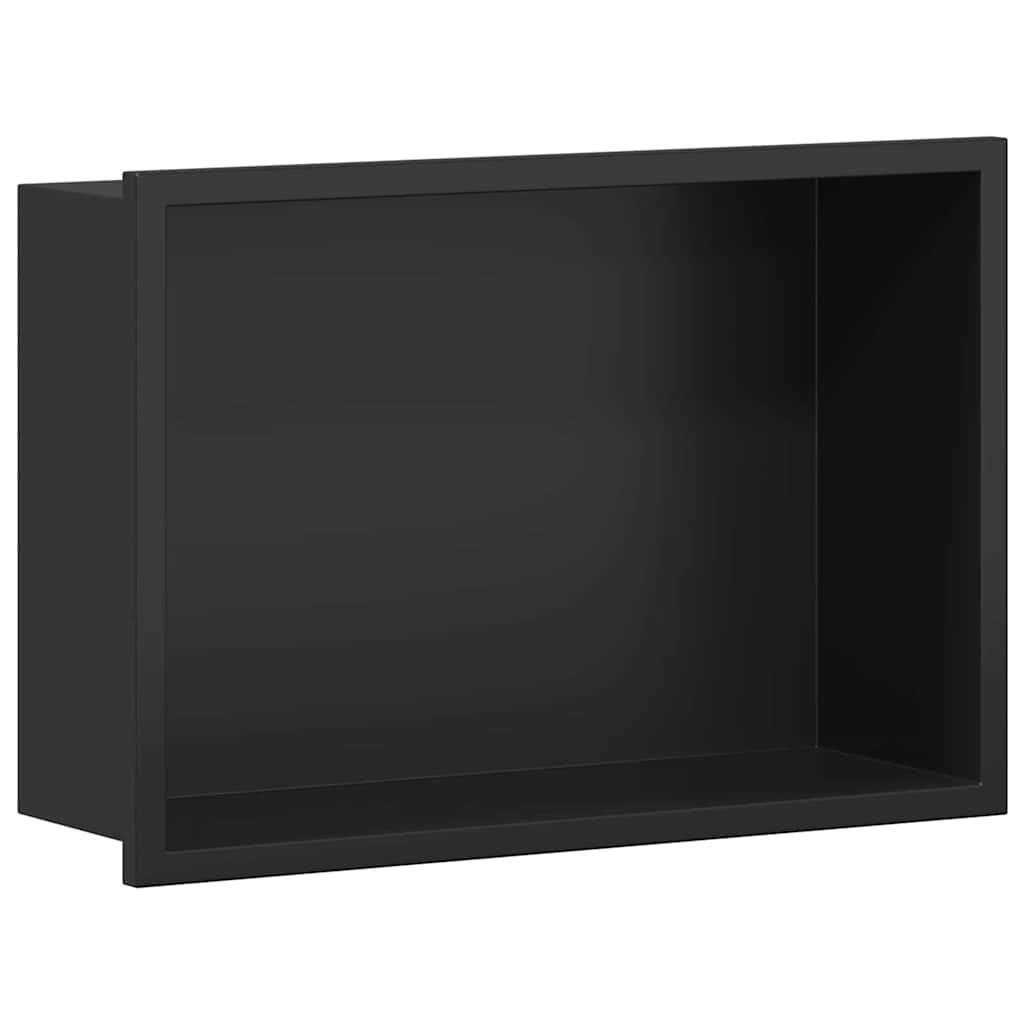 Vidaxx nicho de ducha negro 30 x 20 x 9,5 cm acero inoxidable