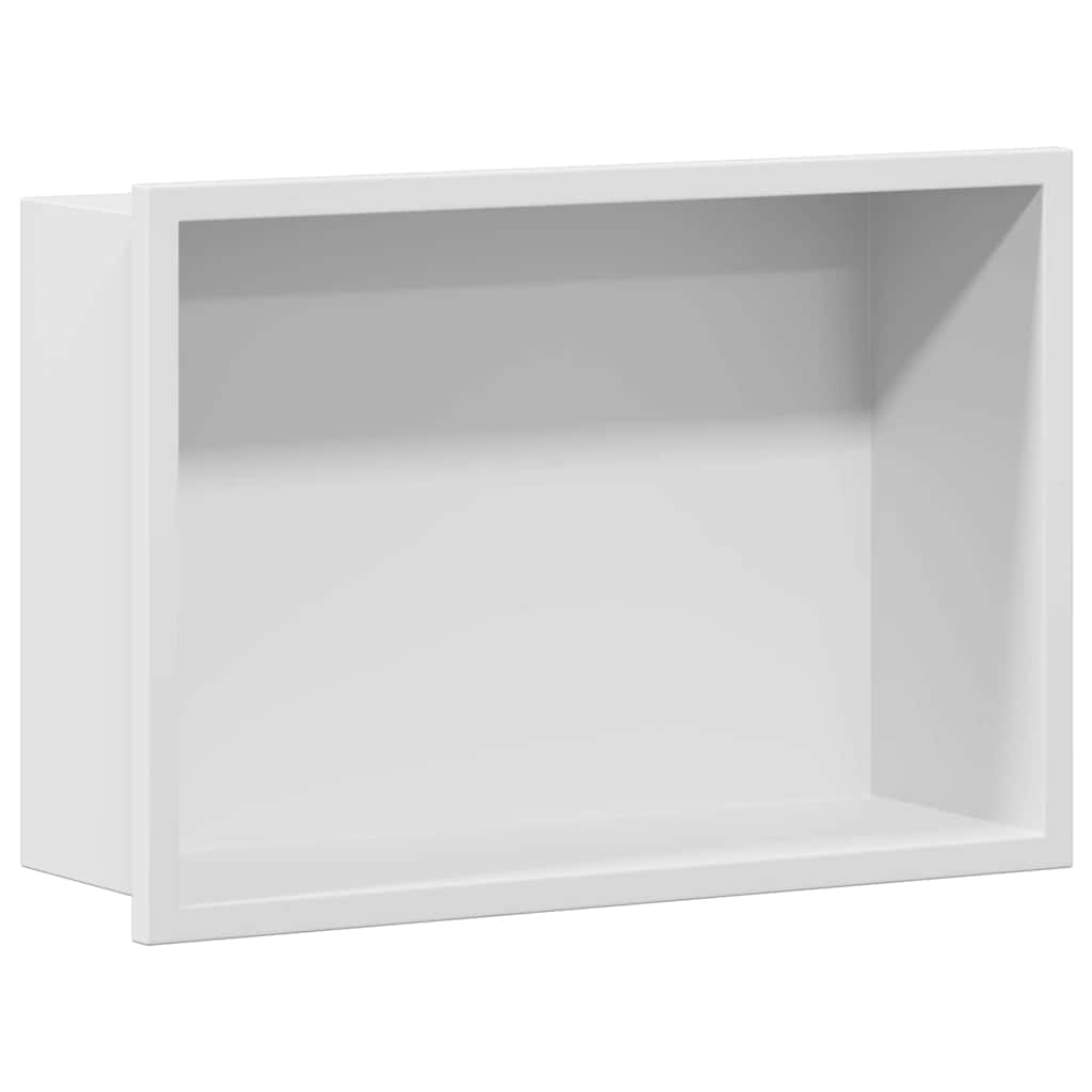 Nicchia doccia VidaXL bianca 30 x 20 x 9,5 cm in acciaio inossidabile