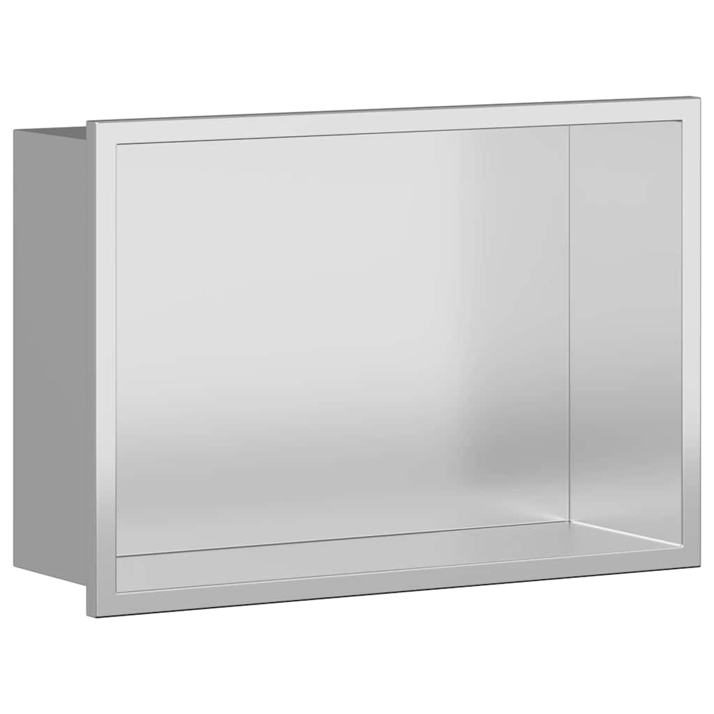 Vidaxl douche niche zilver 30 x 20 x 9,5 cm roestvrij staal
