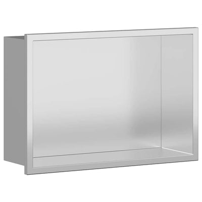 Vidaxl douche niche zilver 30 x 20 x 9,5 cm roestvrij staal