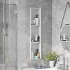 Vidaxl douche niche wit 90 x 20 x 9,5 cm roestvrij staal