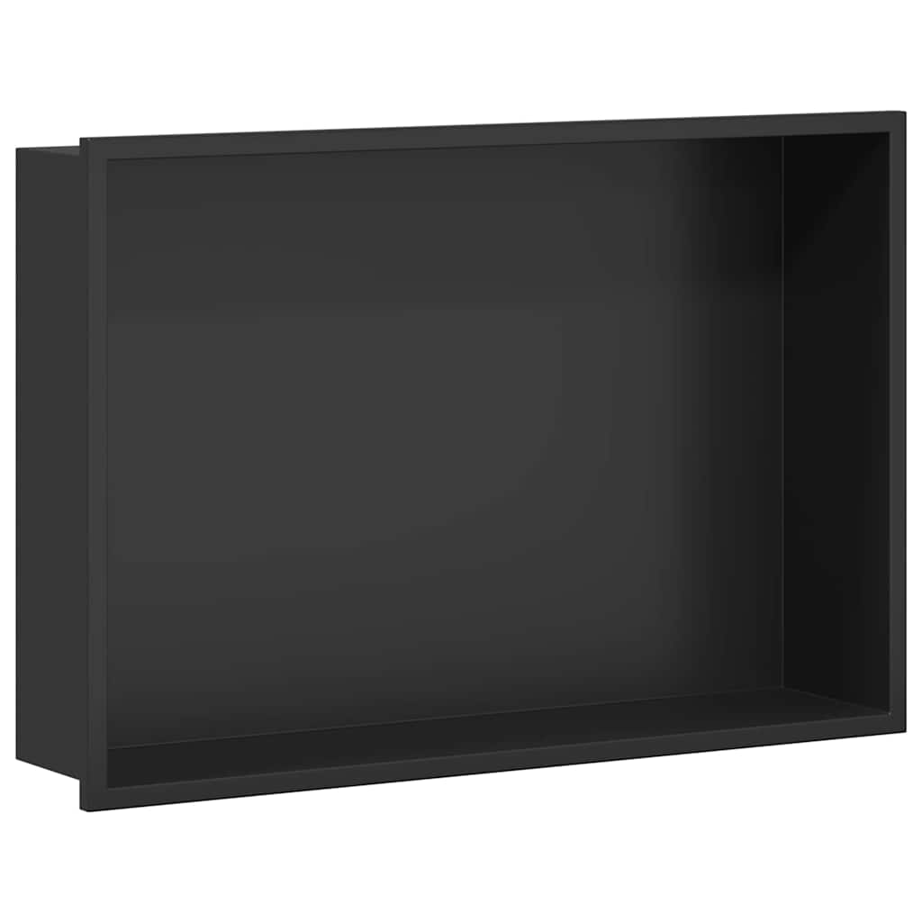 Vidaxx nicho de ducha negro 45 x 30 x 9,5 cm acero inoxidable