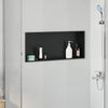 Nicho de ducha VidaXL negro 75 x 30 x 9,5 cm acero inoxidable