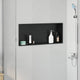 Nicho de ducha VidaXL negro 75 x 30 x 9,5 cm acero inoxidable