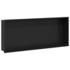 Nicho de ducha VidaXL negro 75 x 30 x 9,5 cm acero inoxidable