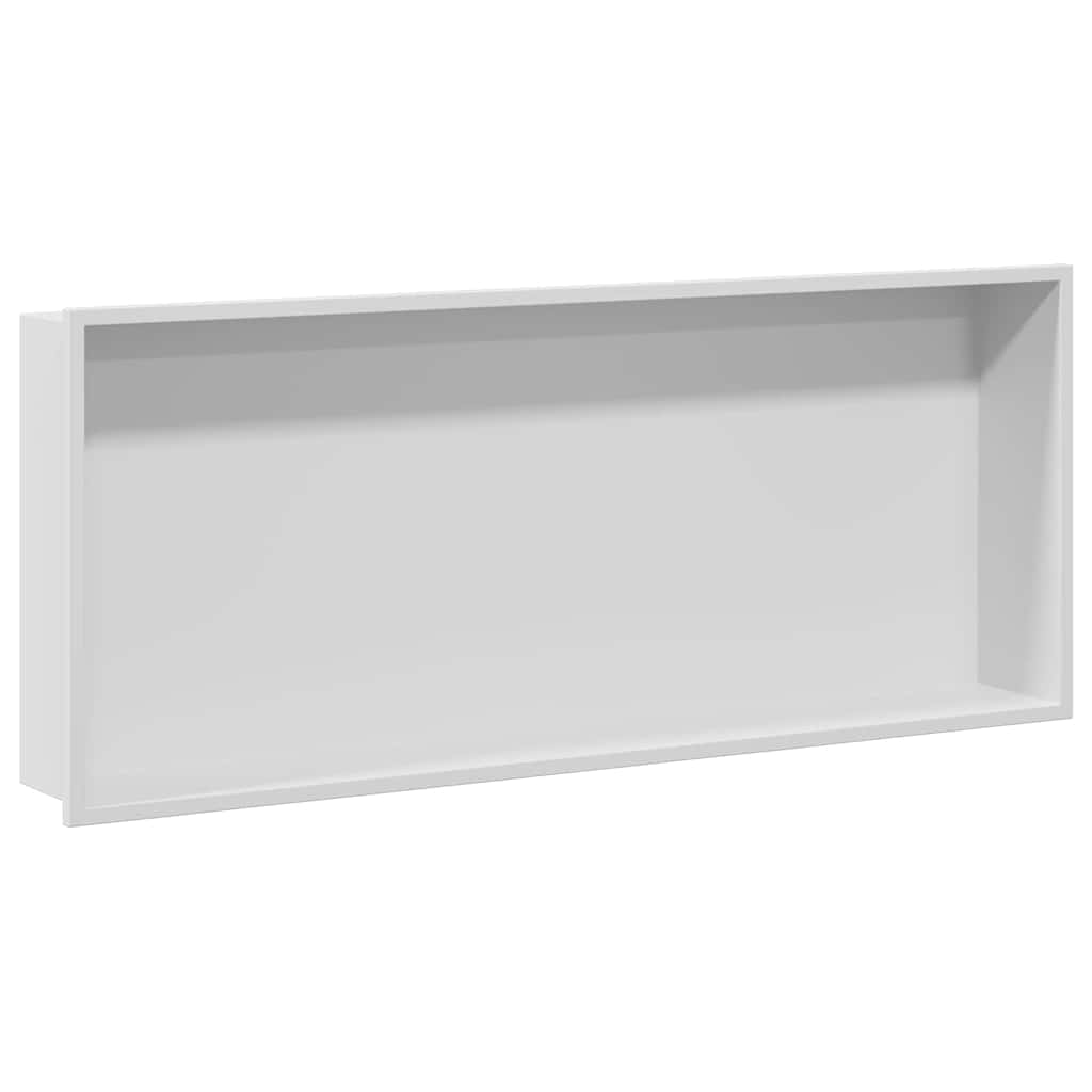 Nicchia doccia VidaXL bianca 75 x 30 x 9,5 cm in acciaio inossidabile