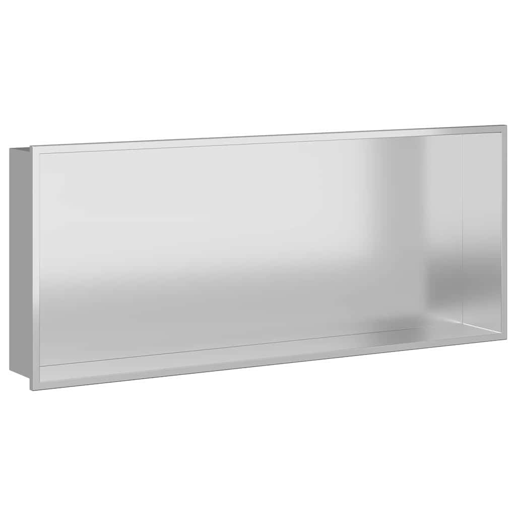 Nicho de ducha VidaXL plateado 75 x 30 x 9,5 cm acero inoxidable