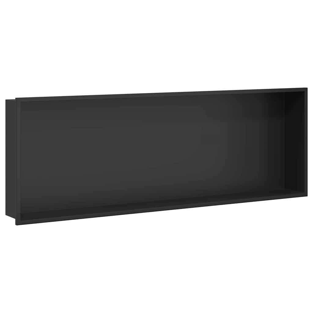 Vidaxx nicho de ducha negro 90 x 30 x 9,5 cm acero inoxidable