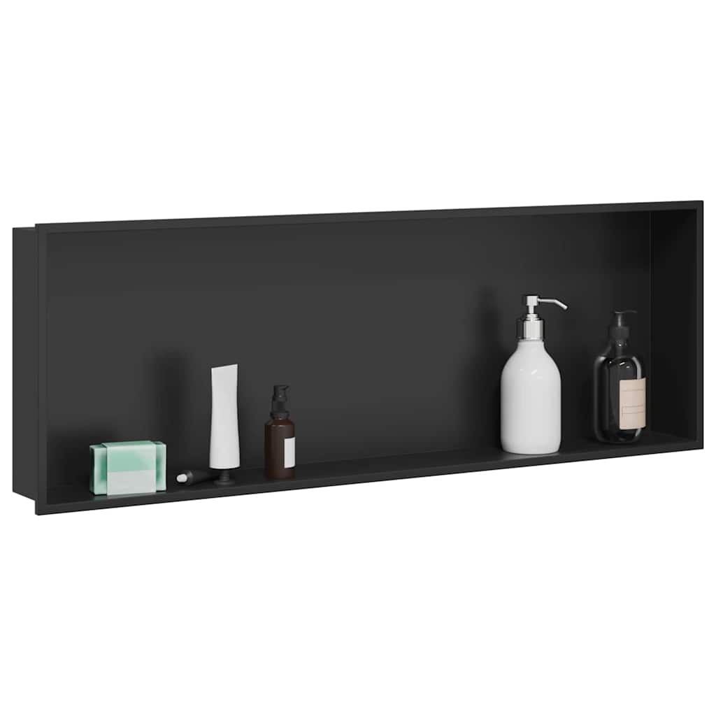 Vidaxx nicho de ducha negro 90 x 30 x 9,5 cm acero inoxidable