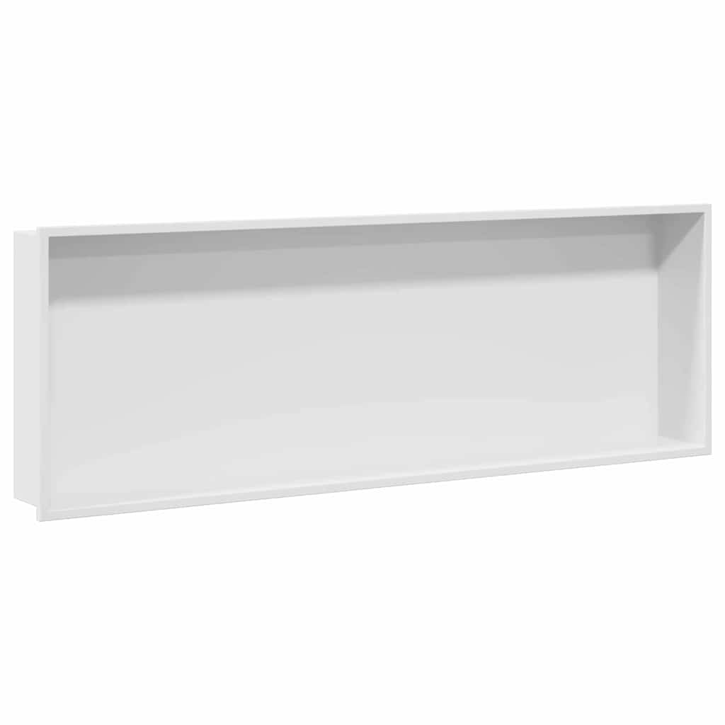 Nicho de ducha VidaXL blanco 90 x 30 x 9,5 cm acero inoxidable