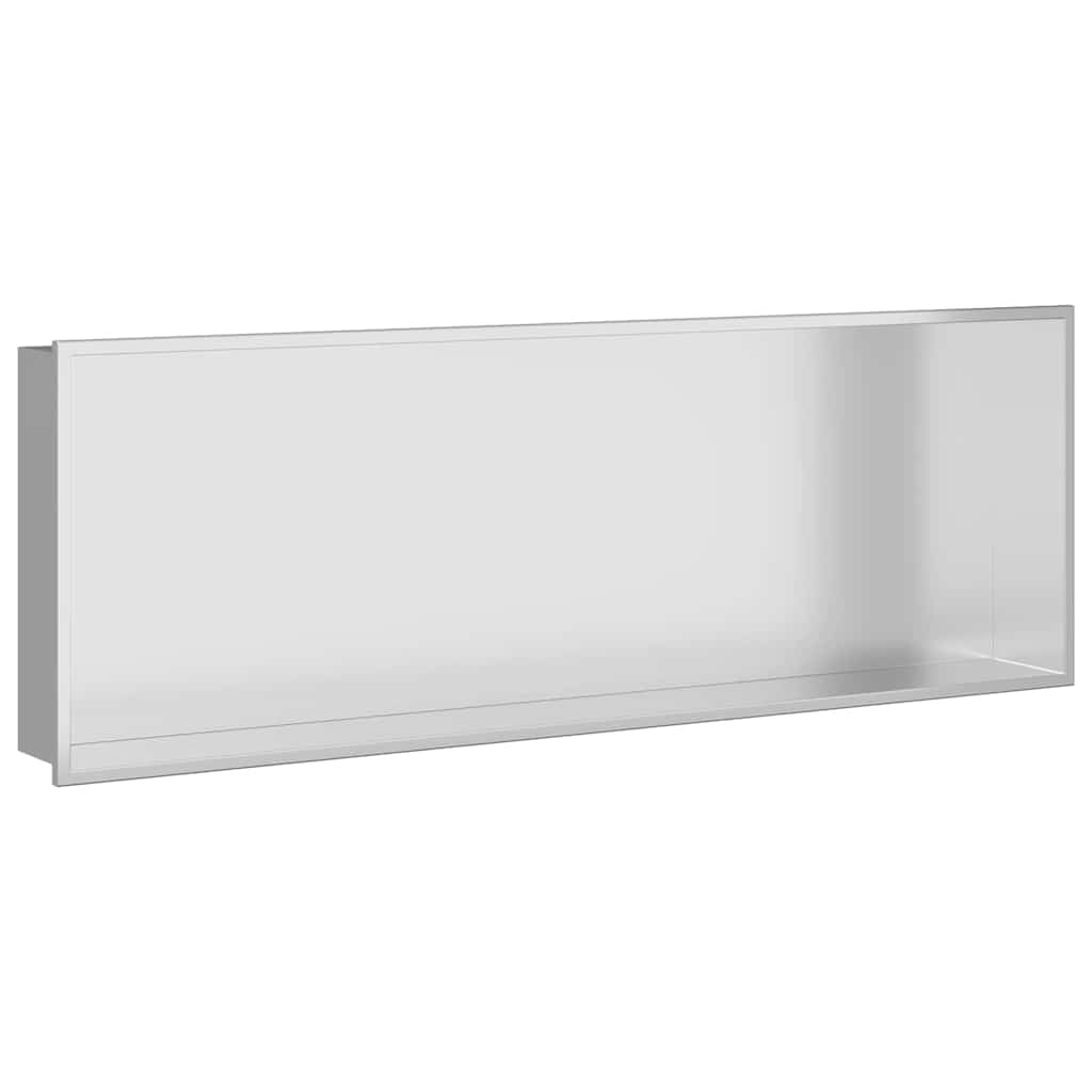 Nicho de ducha VidaXL plateado 90 x 30 x 9,5 cm acero inoxidable