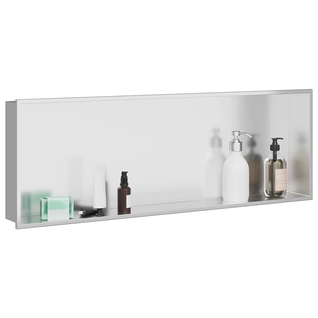 Nicho de ducha VidaXL plateado 90 x 30 x 9,5 cm acero inoxidable