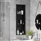 Vidaxx nicho de ducha negro 90 x 30 x 9,5 cm acero inoxidable