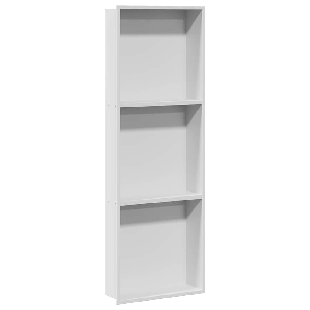 Nicho de ducha VidaXL blanco 90 x 30 x 9,5 cm acero inoxidable