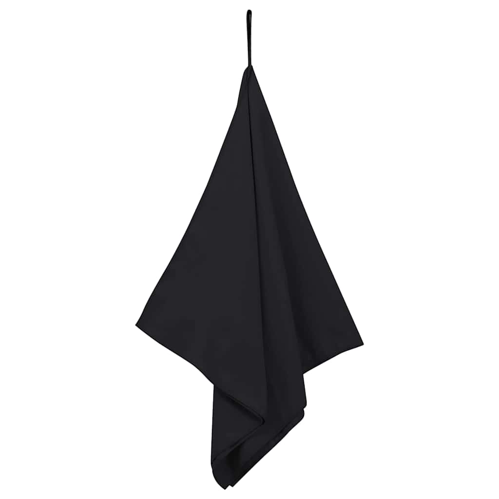 Vidaxl sporthanddoeken 2 pcs zwart 100 x 50 cm polyester en polyamide