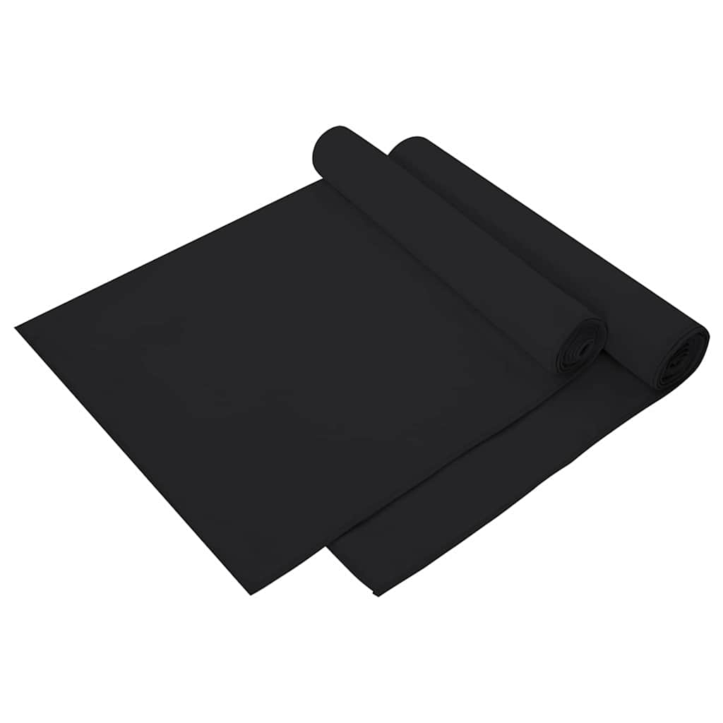 Vidaxl sporthanddoeken 2 pcs zwart 140 x 70 cm polyester en polyamide