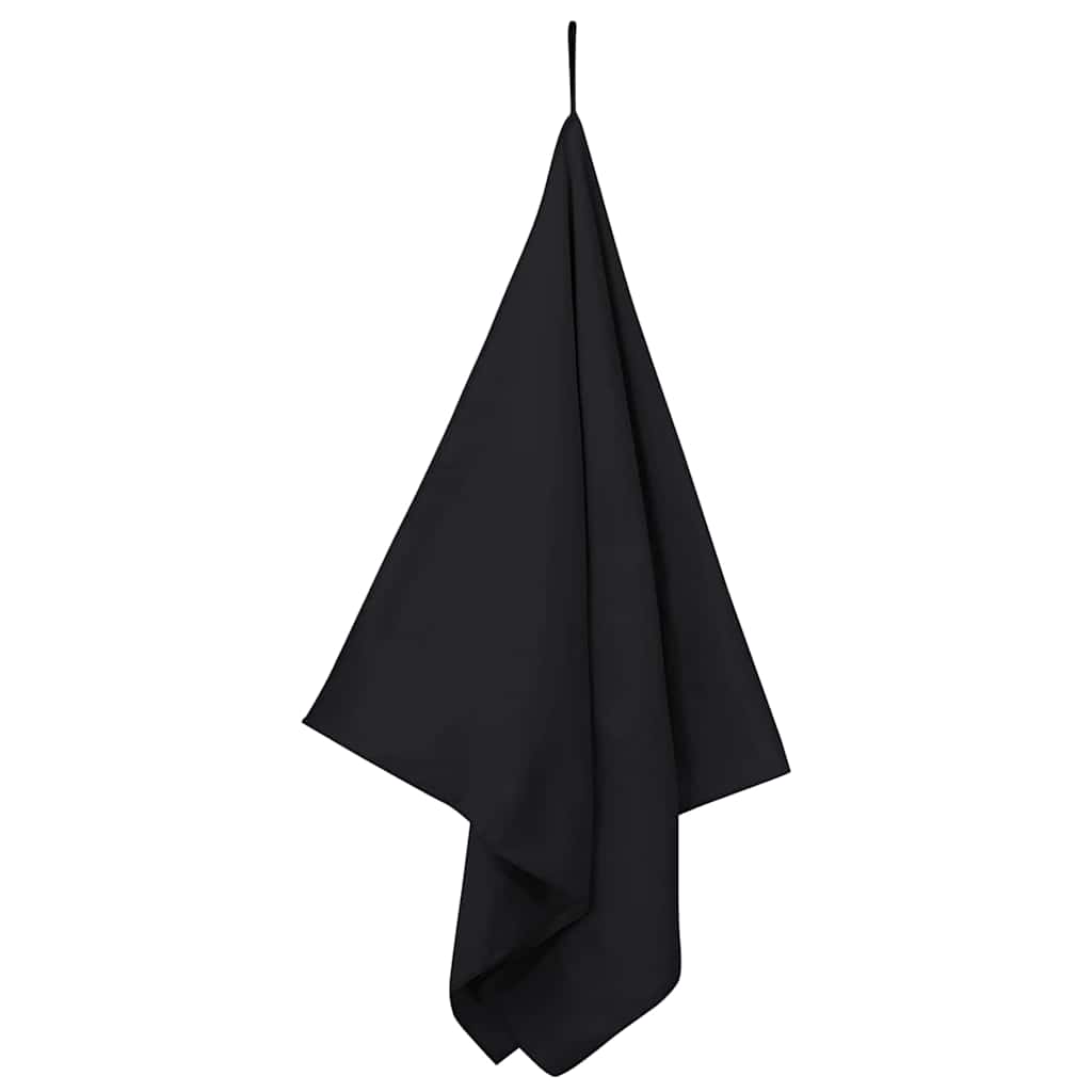 Vidaxl sporthanddoeken 2 pcs zwart 140 x 70 cm polyester en polyamide