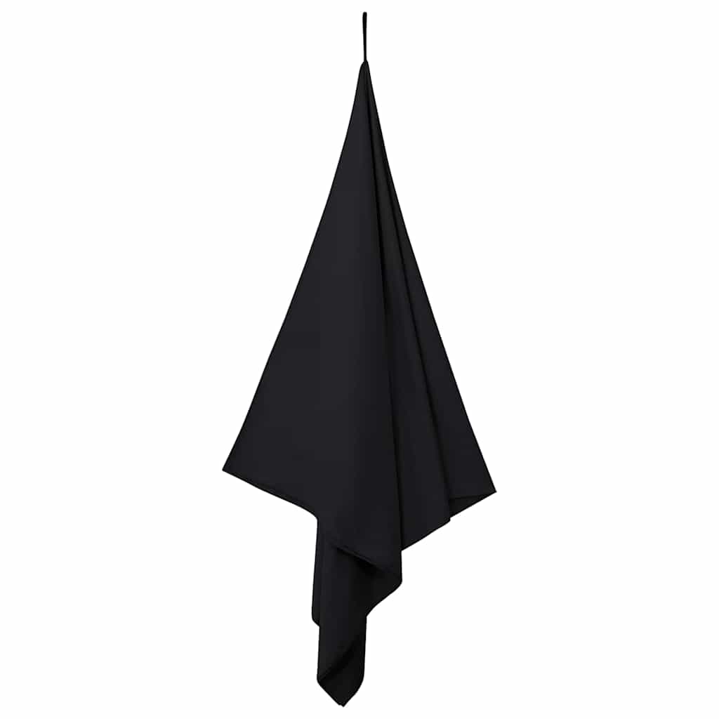 Vidaxl sporthanddoeken 2 pcs zwart 180 x 90 cm polyester en polyamide