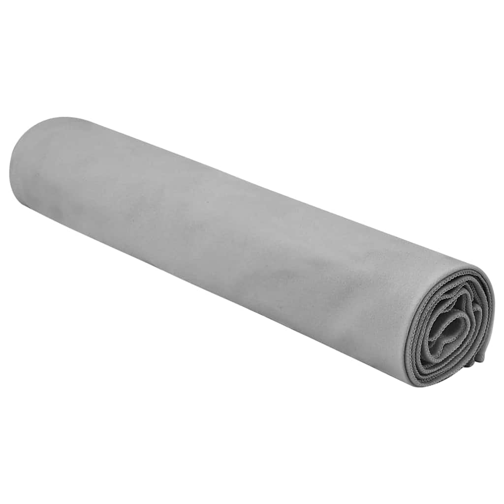 Asciugamani sportivi Vidaxl 2 pezzi grigio scuro 140 x 70 cm