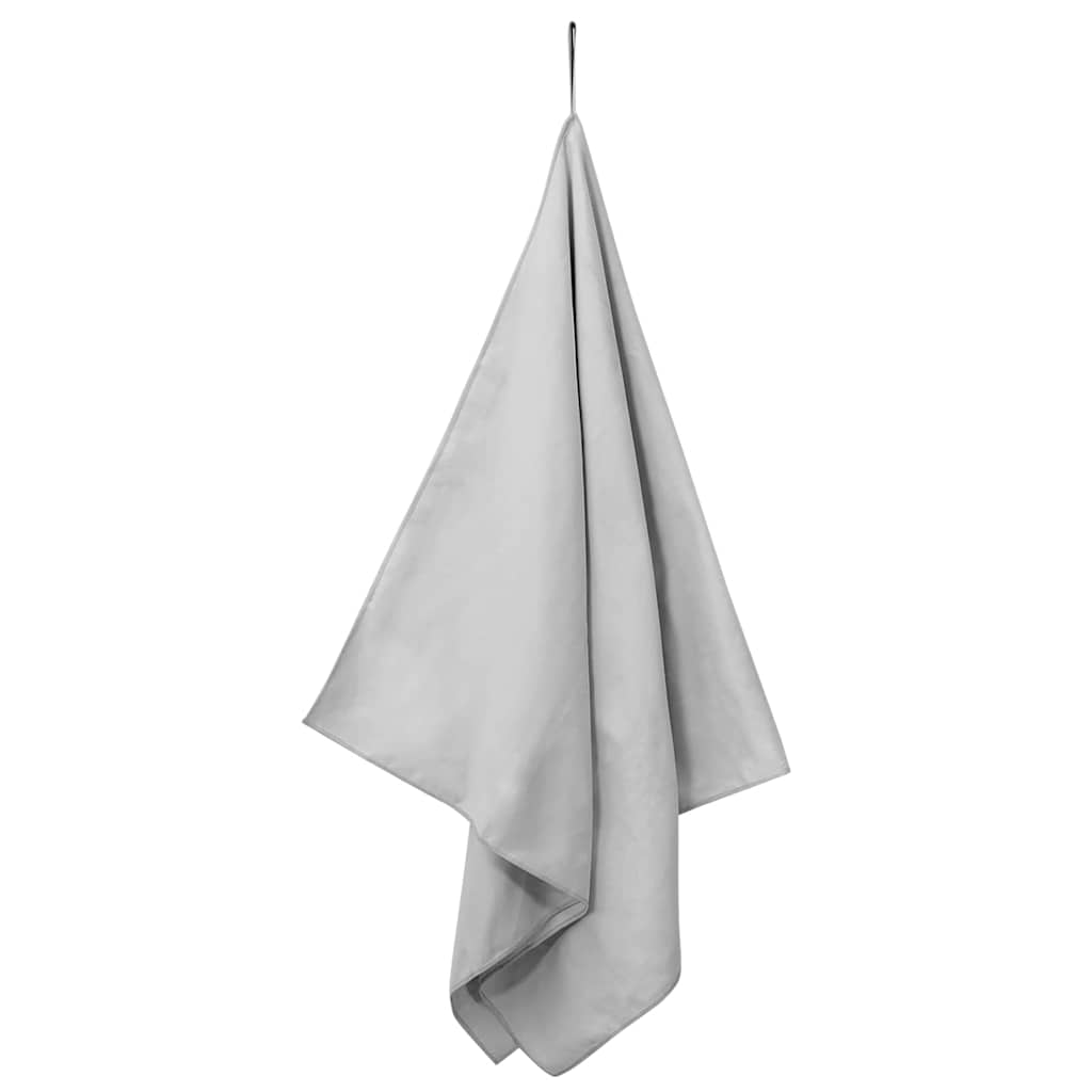 Vidaxl sporthanddoeken 2 pcs grijs 140 x 70 cm polyester en polyamide