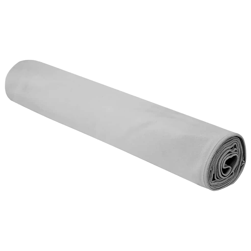 Vidaxx toallas deportivas 2 piezas gris 180 x 90 cm poliéster y poliamida