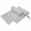 Asciugamani sportivi Vidaxx 2 pezzi grigi 200 x 100 cm poliestere e poliammide