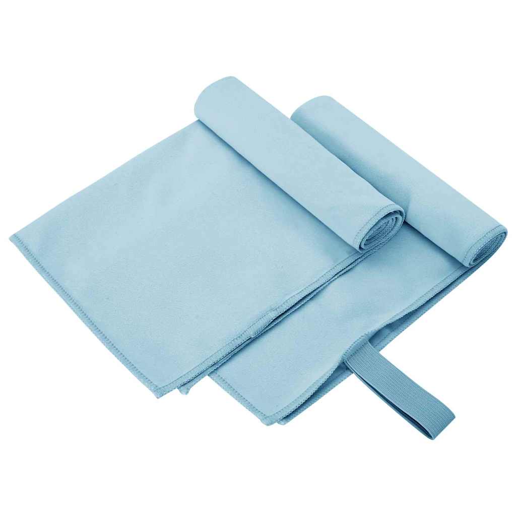 Vidaxl sporthanddoeken 2 pcs blauw 50 x 30 cm polyester en polyamide